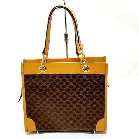 CELINE Brown PVC Hand Bag mon582-102525 - Picture 1 of 16